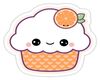 Orange Cupcake Sticker