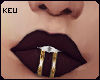 ʞ- Gold Lip Piercings