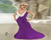 Purple Gown w/white lace
