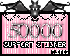 50000 Support Sticker