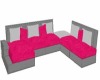Grey and Pink Couch