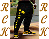 RCK§Pants blk & yellow