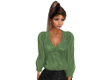 Olive Green Silk Blouse