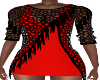 Irene-Red/Black Dress