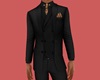 Black Suit BlackGold Tie
