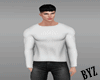 White Muscled Sweater
