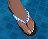Blue Flip Flops Plaid M