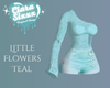 Little Flowers Teal