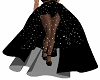 Long Black Glitter Skirt