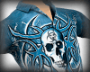 shirt blue skull hell