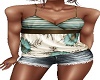 TURQUOISE BROWN OUTFIT