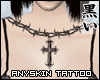 [K] Wired Cross Tattoo