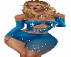 traje purpurina azul