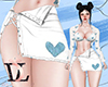 L:Sexy Heart Skirt White