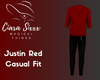 Justin Red Casual Fit