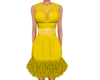 Feather Yellow Dress