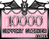 10000 Support Sticker