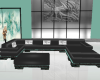 Charcoal grey/teal couch