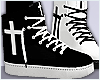 darck/white emo sneakers