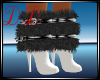 Black Fur Boots White V2