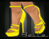 !! Strappy Heels Yellow