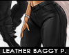 - leather baggy pants -