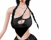 Assymetric Black Croptop