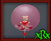 Teddy Balloon Red Heart