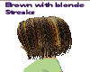 Brown w/blonde streaks
