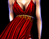 Windy red folds dress