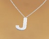 Necklace J silver unisex