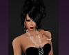 Black Gown Dress Night Lady Woman Red Lips