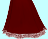 Ruffle Gown Dark Red