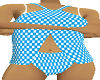 swimsuit gingham teal