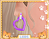 Kids Earrings Purple Cat