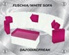 Fuschia/White Sofa