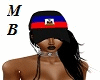 haitian flag hat/ hair