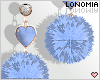 Blue Heart PomPoms