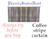 Coffee Stripe curtain