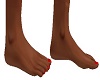 Realistic feet red nails