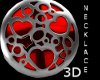 CA 3D Silver RubyHeartNe