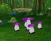 purple mushroom table