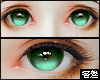 害羞. Big Eyes Green