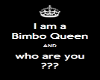 Bimbo queen sign black