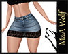 MW- Lace/Jean Mini Skirt