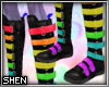 :S rainbow boots