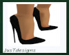 JT Black Satin Pumps