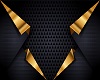 6 Black/Gold Abstract M