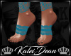 ♔K Lace Feet Teal