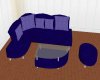 Blue Sectional Sofa  	